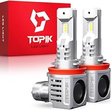 TOPIK T26 H8H9H11 LED Bulb,36000LM 900% Brighter For Night Driving,1:1 Halogen Design,No Flicker,50000 Hours Long Lifespan,Pack of 2