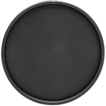 Kraftware Round Leatherette Serving Tray, Black - 14 Inch