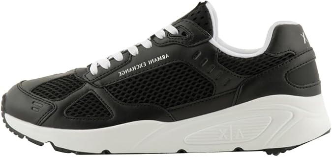Armani Exchange Men's Bronx, Pu Inserts, White LacesSneaker