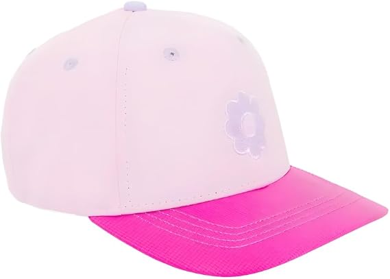 KiETLA Pink Flower, UV Korumalı Baseball Cap, UPF 50+ Yazlık Model, Çocuk Şapkası Çiçek Desenli Pembe Renk