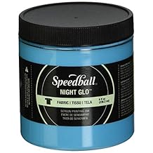 Speedball 047520 Night Glo Screen Printing Ink, 8 fl. oz., Blue