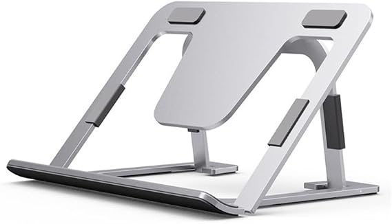 Coverzone iPad Compatible Tablet Stand Height Adjustable Holder Full Aluminum 14 inch Notebooks Compatible with Pad Anti-Slip Design 100% Tok Aluminum Alloy Folding ZR749 (ZR749)