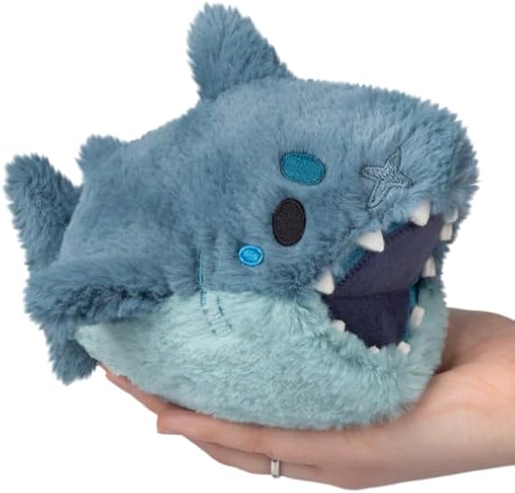 Squishable - Snugglemi Snackers Megalodon - Aquatic Collection - 7 in - Soft Toy Collectible Stuffed Animal - Beans