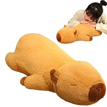 GOOC 24 Inch Fluffy Capybara Plush Pillow Stuffed Animal Capybara Hugging Pillow Soft Plushies Toy for Home Decor Gift for Kids or Lover in Birthday Valentine...