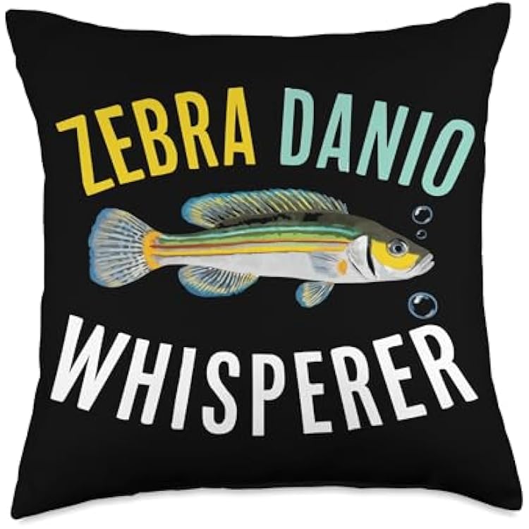 Zebra Daino Fish Lover Freshwater Aquarium Fish Throw Pillow