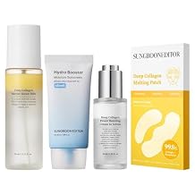 SUNGBOON EDITOR Fine Line Care Collagen Kit | Radiant Glow Mist & Skin-Revitalizing Care | Hydro Sunscreen, Collagen Melting Patch, Serum Mist & Serum | Christmas Gift Set