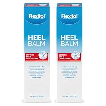 Flexitol Heel Balm Twin Pack, Cracked Heel Cream & Foot Balm, Intensive Hydration for Dry, Rough Feet & Heels, Urea-Based Moisturizing Cream, 4 oz Tube