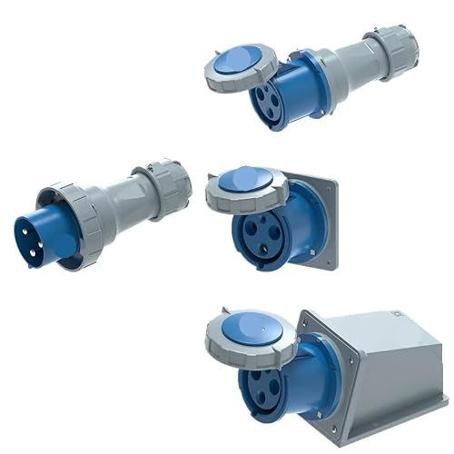 1pc Industrial Plug and CEE Socket Male and Female Electrical Connector 3PIN 4PIN 5PIN 16A32A Wall Mount Plug