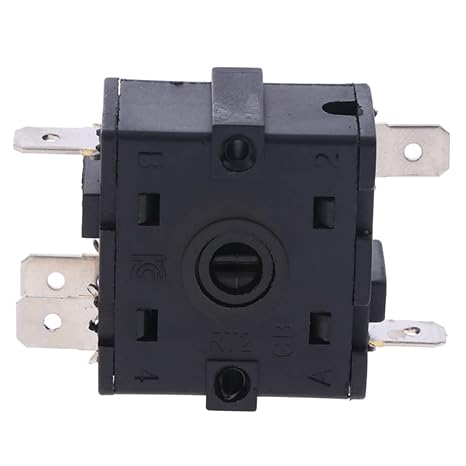 Electric Room Heater Rotary Switch Selector, AC 250V 16A 3Pin 5Pin Temperature Controller Electric Heater Band Switch Heater Parts (5 Pin)