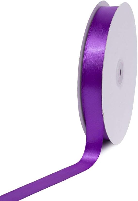 Creative Ideas PSF0708-465 Solid Satin Ribbon, 7/8"/100 yd, Purple