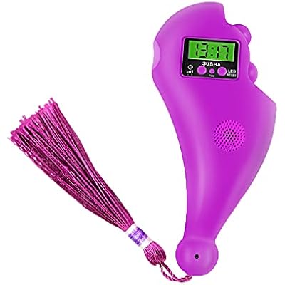 Upgrade Muslim Prayer Beadwith LED & Speaker & Compass Time,Tally Counter Digital Tasbih Counter, Islamic Finger Counter,Islam Portable Rotating Rechageabl Praying Beads for 2021 Muslim Toy