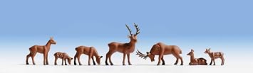 Walthers SceneMaster 6076 Wild Deer pkg(8)