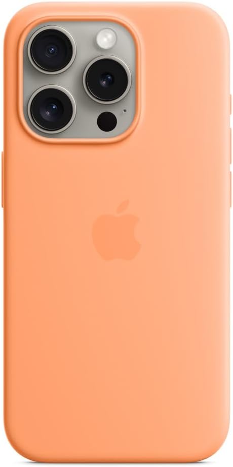 Apple iPhone 15 Pro Silicone Case with MagSafe - Orange Sorbet