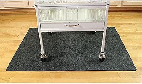 Drymate Bird Cage Mat 36" x 48", Waterproof, Non-Slip, and Absorbent Under Cage Liner for Birds, Keeps Feathers and Droppings Contained, Machine Washable, Cut-to-Fit, Charcoal