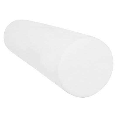 CanDo Slim White PE Foam Rollers for Exercise, Fitness, Muscle Restoration, Massage Therapy, Sport Recovery and Physical Therapy for Home, Clinics, Professional Therapy 3 x 12 Round