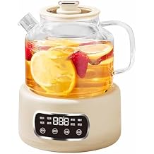 Electric Kettle 1L Glass Health Pot, Multifunctional Electric Tea Kettle with Microcomputer Temperature Control, Boil-Dry Protection