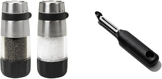 OXO Good Grips Salt and Pepper Grinder Set with Swivel Vegetable Peeler
