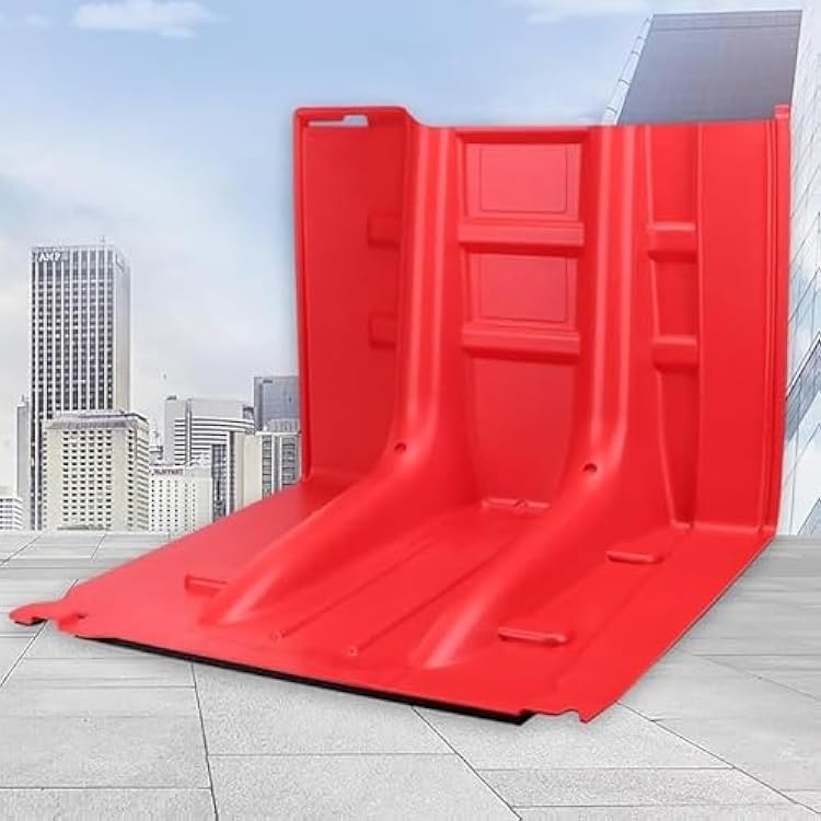 ABS Flood Water Barrier, Commercial L-Shaped Plastic Flood Barrier, Water Stopper Shield Folding Flood Prevention Barrier for Shopping Malls, Subway Stations, Garages Size:4-pcs