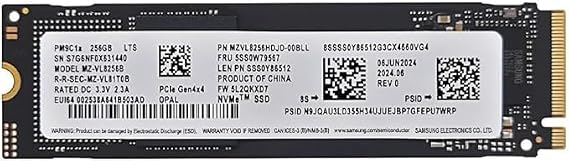 NewSamsung PM9C1a 256GB PCIe Gen4x4 NVMe SSD M.2 2280 Model: MZ-VL8256B (PM9C1a) OEM