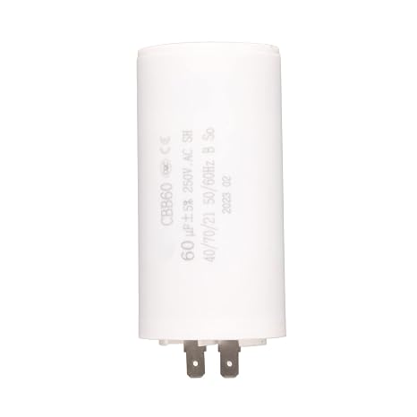 CBB60 Run Capacitor 60uF 250V AC, Cylinder Motor Start for Pump Washer