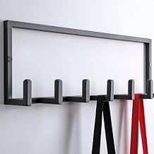 DEKADRON Metal Coat Rack Wall Mounted Multi-Hook Hanging Rack for Coats, Bags & Hats Easy Install, Rust-Resistant, Indoor & Outdoor Use (10 Hook (Large Size): 100cm(W) x 22cm(H) x 8cm(D))