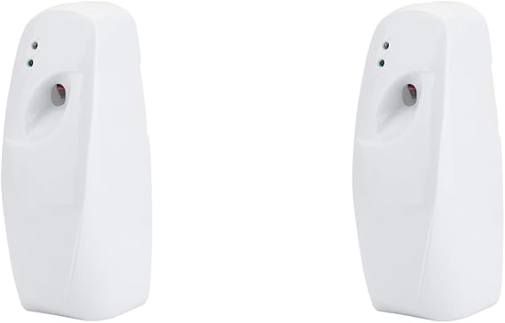 Automatic Air Freshener Dispenser, 2 Pack White Home Indoor Wall Mounted Automatic Adjustable Air Freshener Fragrance Aerosol Spray Dispenser for Bathroom Public Restroom Hotel