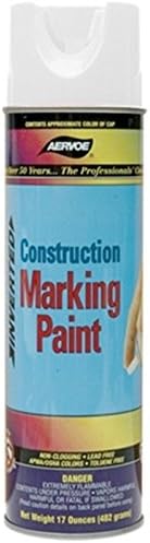 Aervoe 255 Construction Marking Paints, 20 Oz , White