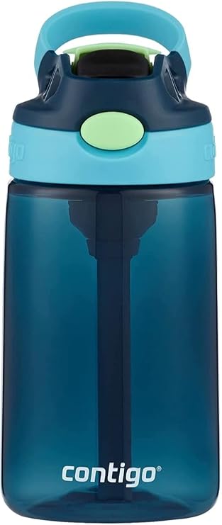 Contigo Kids Water Bottle with designed AUTOSPOUT Straw, 14 oz., Blueberry Ocean