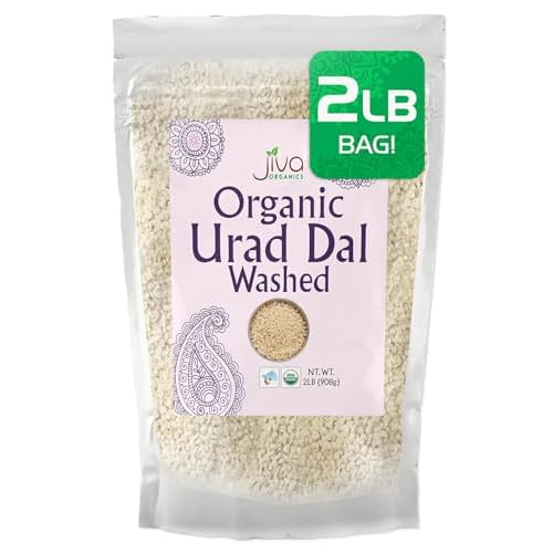 Jiva USDA Organics Urad Dal Split Matpe Beans 2 Pound - NEW Packaging!