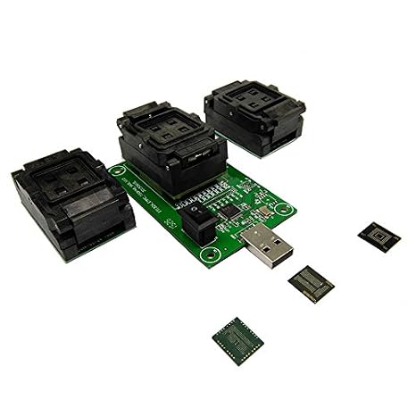 eMMC eMCP Reader 3 in1 Test Socket USB Interface Adapter, BGA153 BGA169 BGA162 BGA186 BGA221, chip Size 11.5x13mm, 12x16mm, 12x18mm, 14x18mm, nand Flash Data Recovery