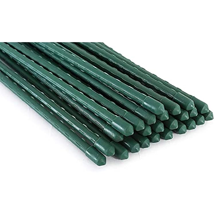 A Bundle of Tingyuan 25 Pack 4 FT Garden Stakes with 25 Pack 6 FT Garden Stakes