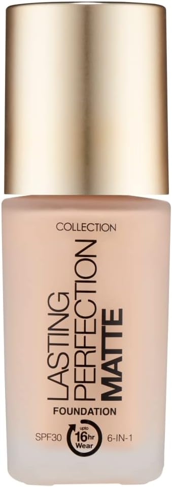 Collection Cosmetics Lasting Perfection Matte Foundation, Full Coverage, Beige 8, 27ml (Pack of 1)