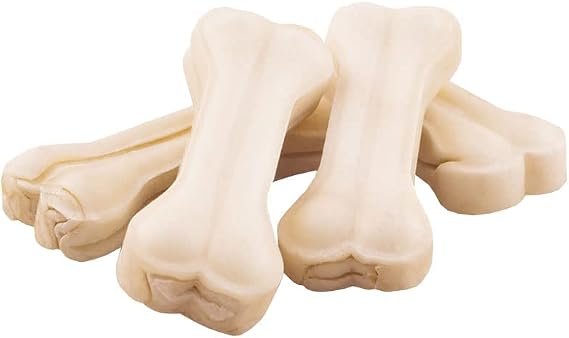 Naturel Beyaz Pres Köpek Çiğneme Kemiği 5'li 7,5cm (7,5 cm, Tatlandırıcısız)