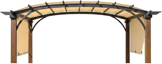 Garden Winds Reinforced Replacement Canopy Top Cover Compatible with The L-PG152PST-B, A106004800, A106000902 Garden Treasures AR Freestanding Neuralia Pergola - Classic Sand, RipLock 350