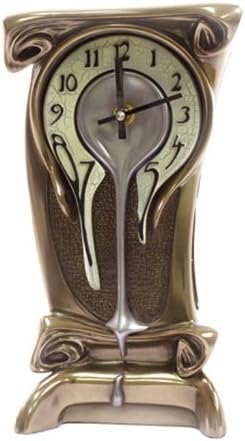 Unicorn Studios BD08390A4 Melting Warped Clock - Polished Bronze Eggshell Face