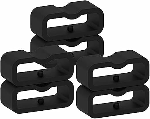 Garmin Vivosmart 3 Vivofit 3 Vivofit 4 Band Strap Loop Fastener Ring Black Rubber Replacement Watch Band Key Loop Security Holder Retaining Ring for Vivosmart 3 Tracker Vivofit 411