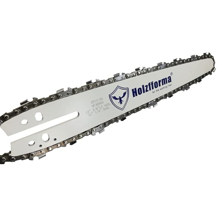 Farmertec 12inch Holzfforma PRO Bar Chain combo 38 LP Pitch, .050 Gauge 44DL Compatible With Stihl MS170 MS171 MS180 MS181 MS192T MS193T MS200T 020T MS201T MS201TC JonCutter G2500 and Manny more