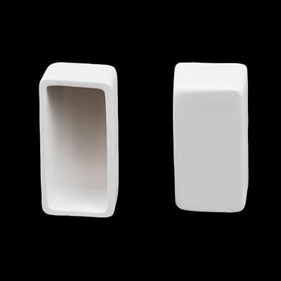 Zirconia Crucible, Zirconia Dish, 1 PCS High Temperature Resistant Zirconia Ceramic Square Crucible 1, Capacity-LWH, 30mL-100  20  20mm