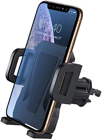 Miracase Air Vent Phone Holder for Car with Metal Hook Clip, Hands Free Universal Automobile Cell Phone Mount Fit for iPhone 1615141312 Series, Samsung and All Smartphones,Black