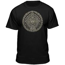 Aztec Calendar Sun Stone Mexican Art Carving Maya Mayans T-Shirt