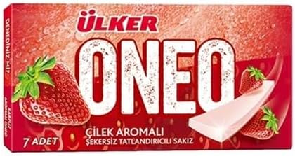 ÜLKER Oneo Slim Çilek Aromalı Sakız, 14 Gr