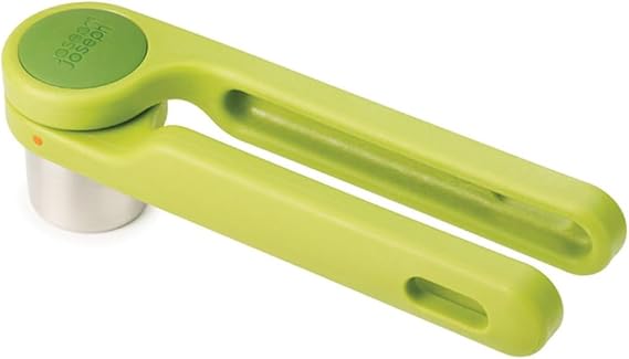 Joseph Joseph Helix Garlic Press Mincer Ergonomic Twist-Action Hand Juicer, Stainless Steel