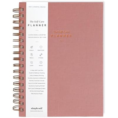 The Self-Care Planner by Simple Self - Undated 6 Month Life Planner - Daily, Monthly, Weekly - Focus on Wellness, Productivity, Achieving Goals, and Happiness Dusty Rose, Daily Edition: 6 Months