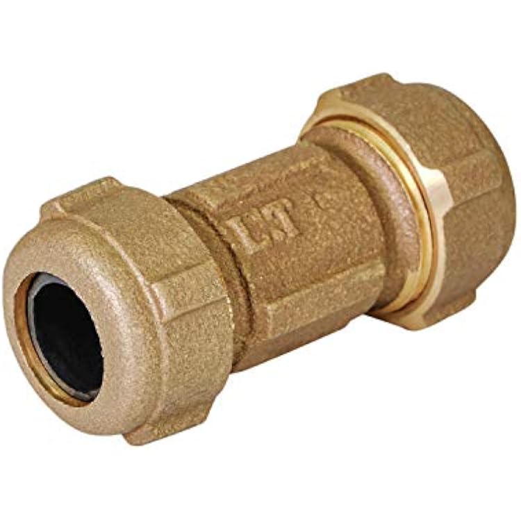 Midline Valve RSC2334 Compression Coupling Fitting, with Packing Nut, Brass Diameter, 1-12 in. X 3 in. Length
