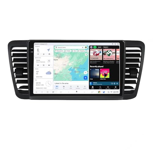MekedeTech DUDUAUTO DUDU4 Double Din HD Screen Android 13 Car Radio Wireless Carplay Player 9.5 inch Car Head Unit for Subaru Outback 3 Legacy 4 2003 2004 2005 2006 2007 2008 2009,4G RAM 64GROM