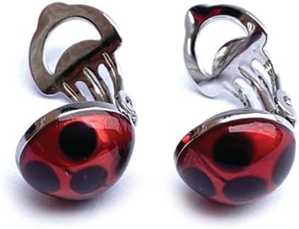 ZAG STORE - Miraculous Ladybug Earrings (CLIP-ON), Silver