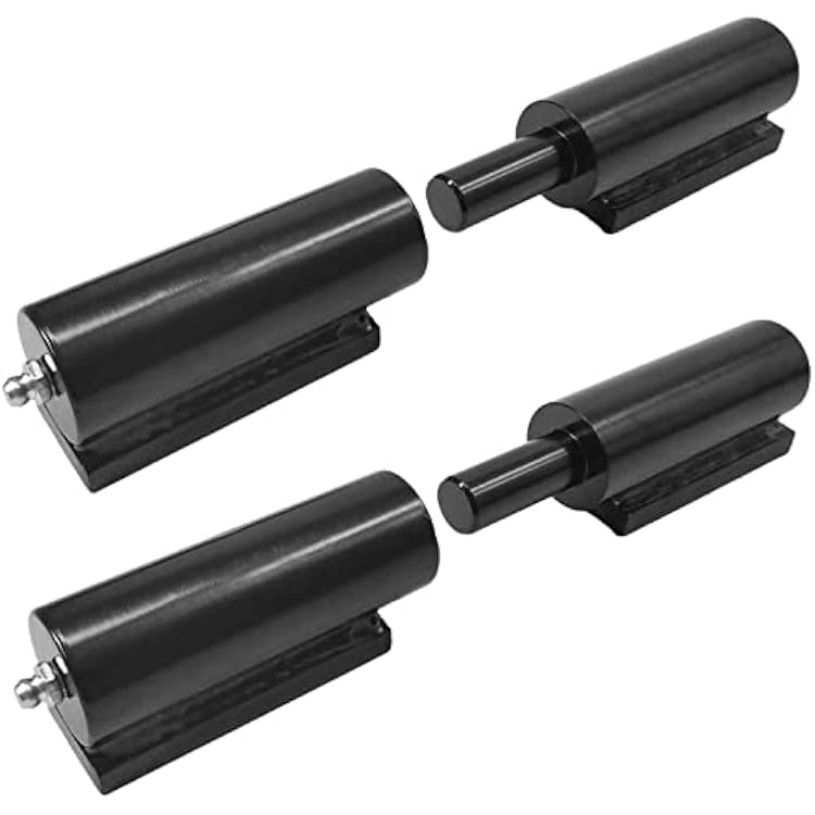 Gate Hinge 2 Pack Heavy Duty Steel Barrel Hinge 900 Lbs Load Capacity for Door Swing Trailer Ramp -Weld On Install 7, Black#1