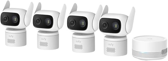 eufy Security Wired Camera C31 4-Cam with Homebase Mini (Bundle)