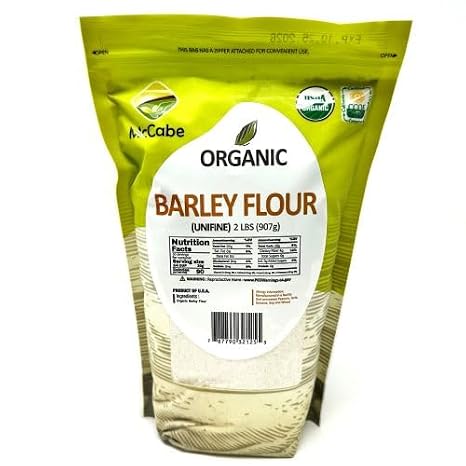 McCabe Organic Barley Flour - Barley Flour for Cooking and Baking | Rich in Fiber | USDA and CCOF Certified | Product of USA | 2 lbs (32 Oz)