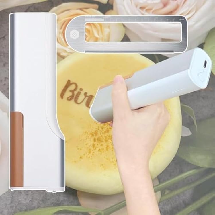 Portable Handheld Food PrintPen, Mini Coffee Printer, DIY Latte Art & Cookie Design Printer, 1200mAh Power Red